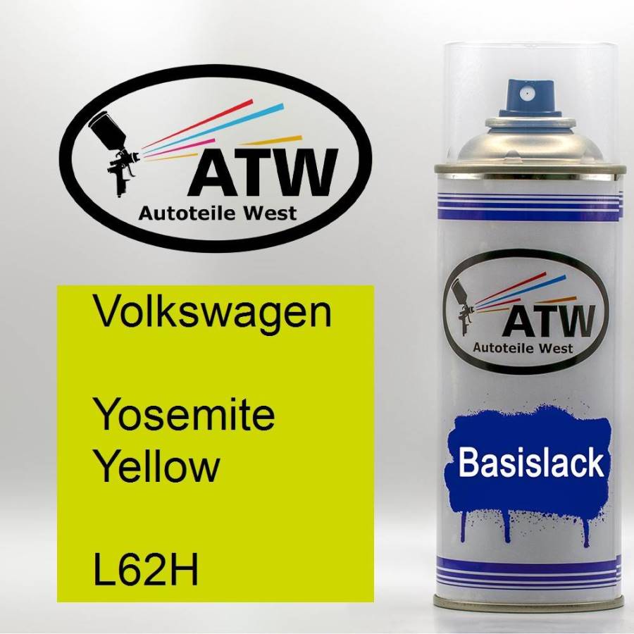 Volkswagen, Yosemite Yellow, L62H: 400ml Sprühdose, von ATW Autoteile West.